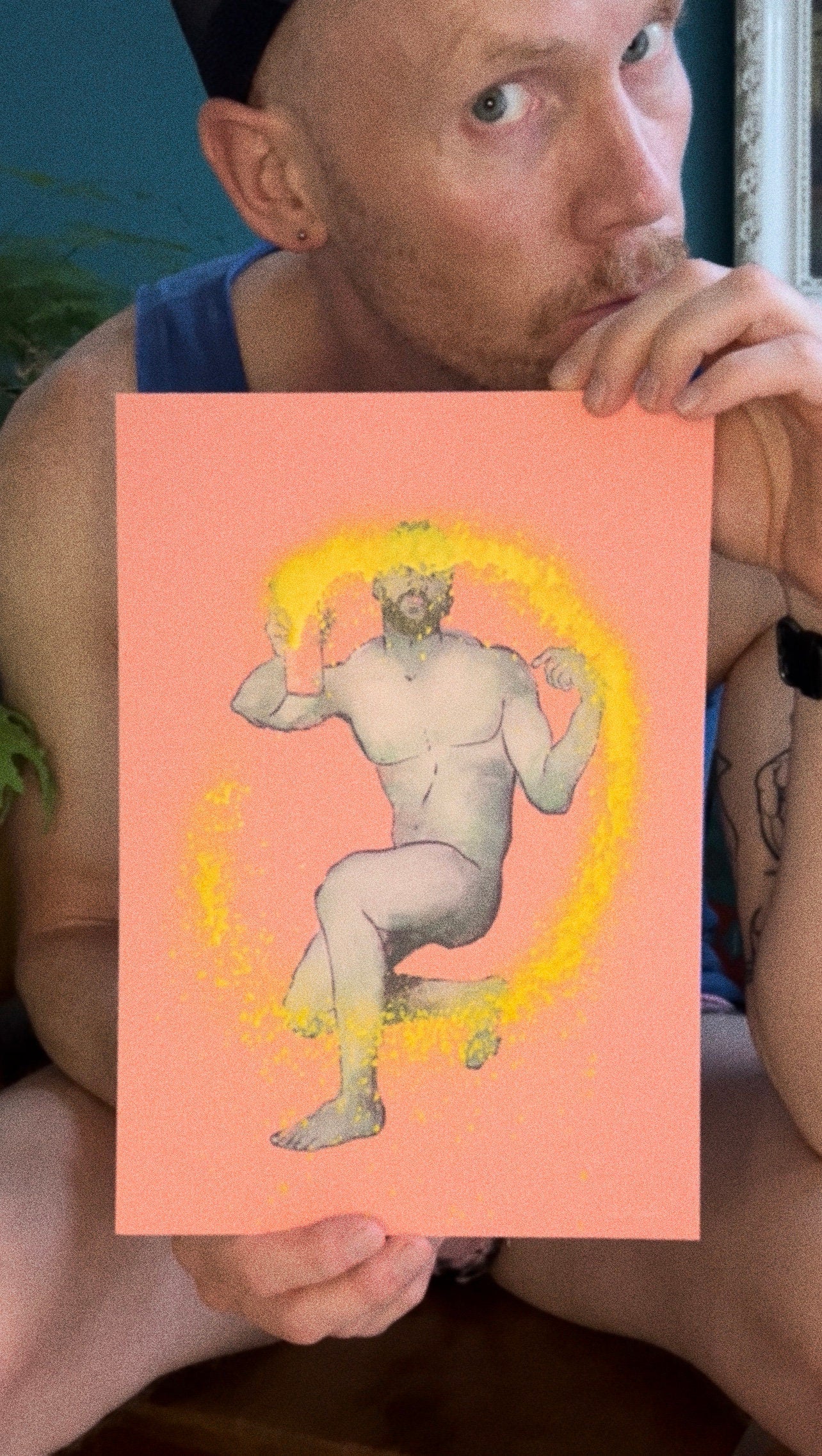 Raf | homoerotic art print, gay art, full frontal nudity, nude model, erotic art