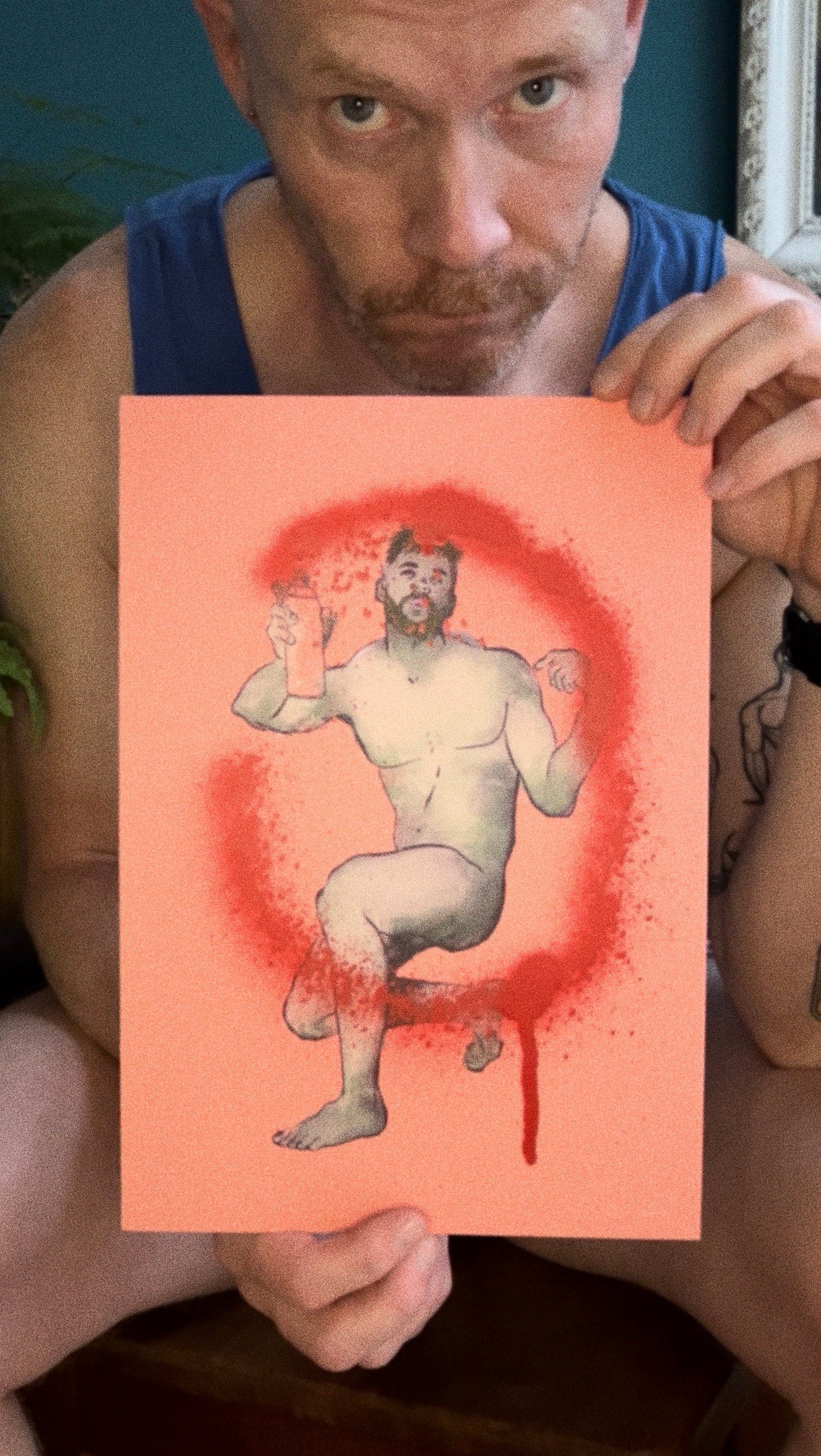 Raf | homoerotic art print, gay art, full frontal nudity, nude model, erotic art