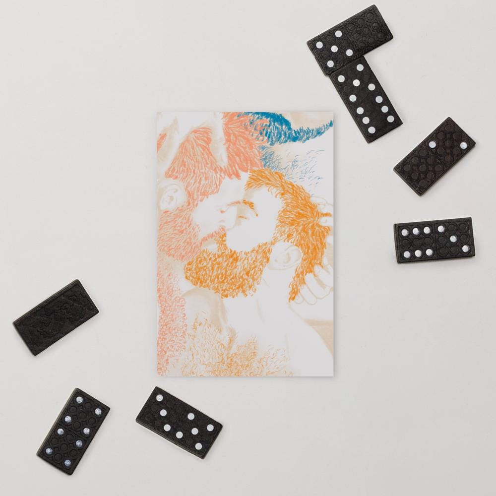Neon Three | homoerotic postcard