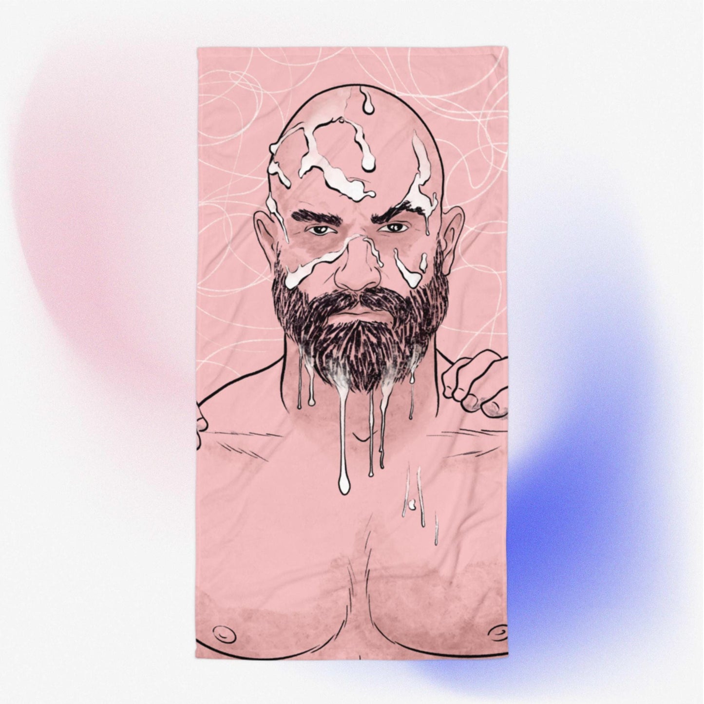 Drip | Gay art beach towel