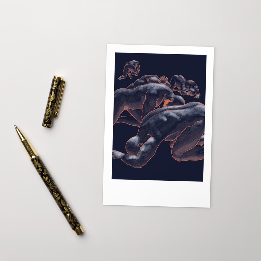 Crawl | gay art postcard