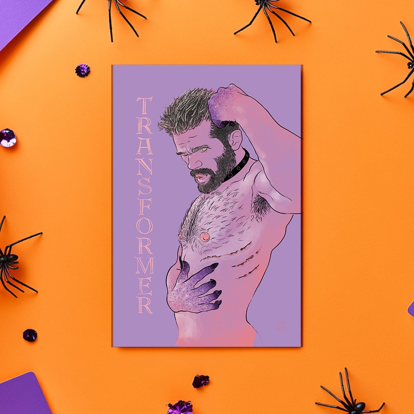 Transformer | queer halloween giftcard trans art