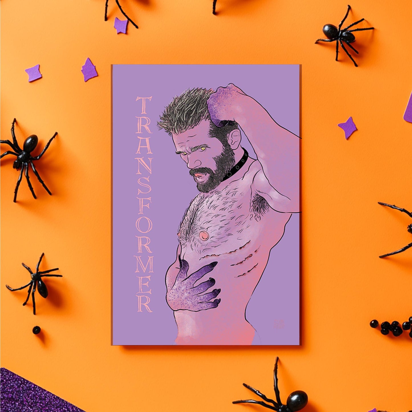 Transformer | queer halloween giftcard trans art
