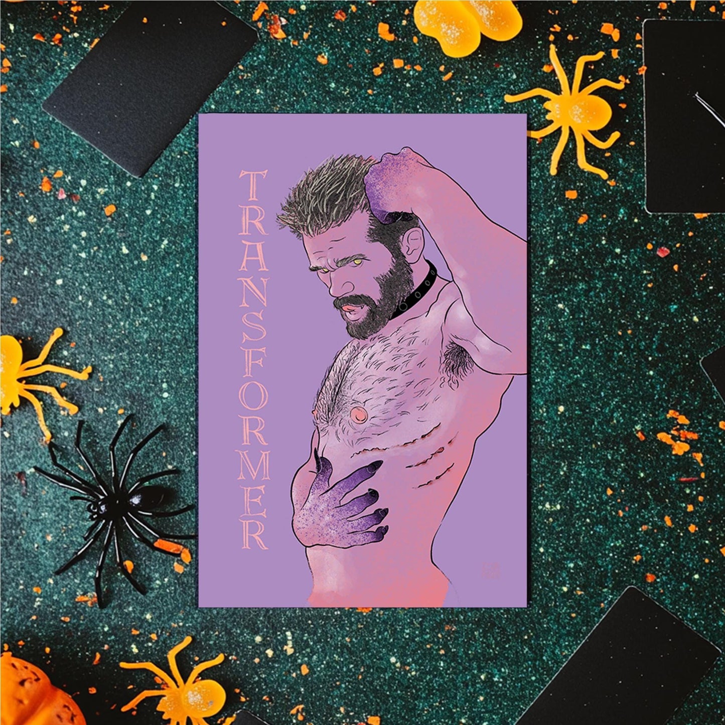 Transformer | queer halloween giftcard trans art