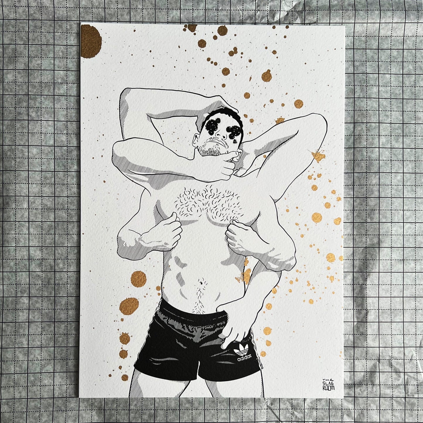 Star Gaze | homo-erotische kunst print gay art queer lgbt erotisch mannelijk man naakt