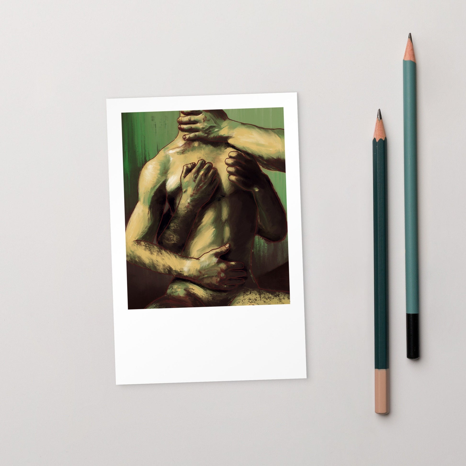 Hands | homoerotic postcard