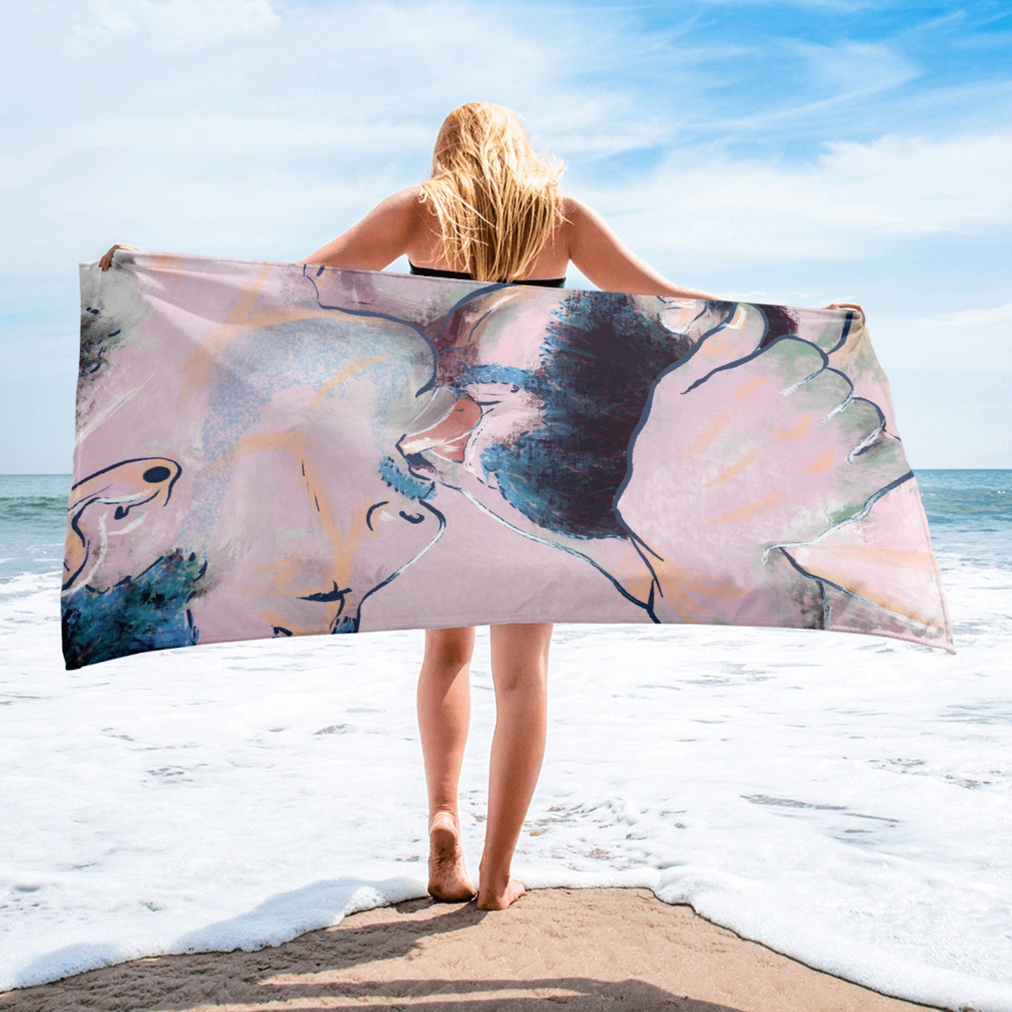 P0RN KISS 2 | Gay art beach towel