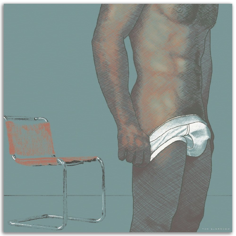 Stand | gay art print, square format, full frontal nudity, nude model, erotic nudity