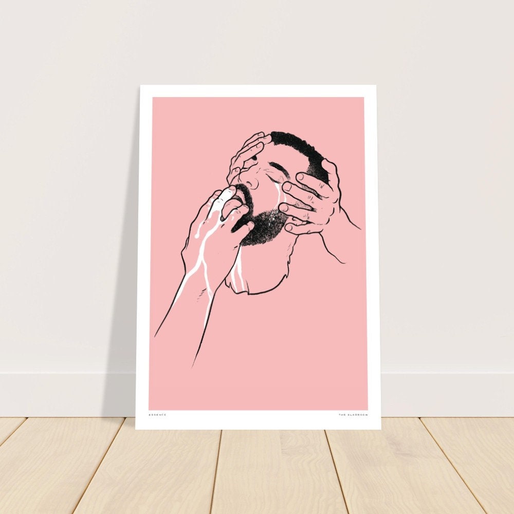 Essence | gay art print, homoerotic, nude line drawing, Tom of Finland print