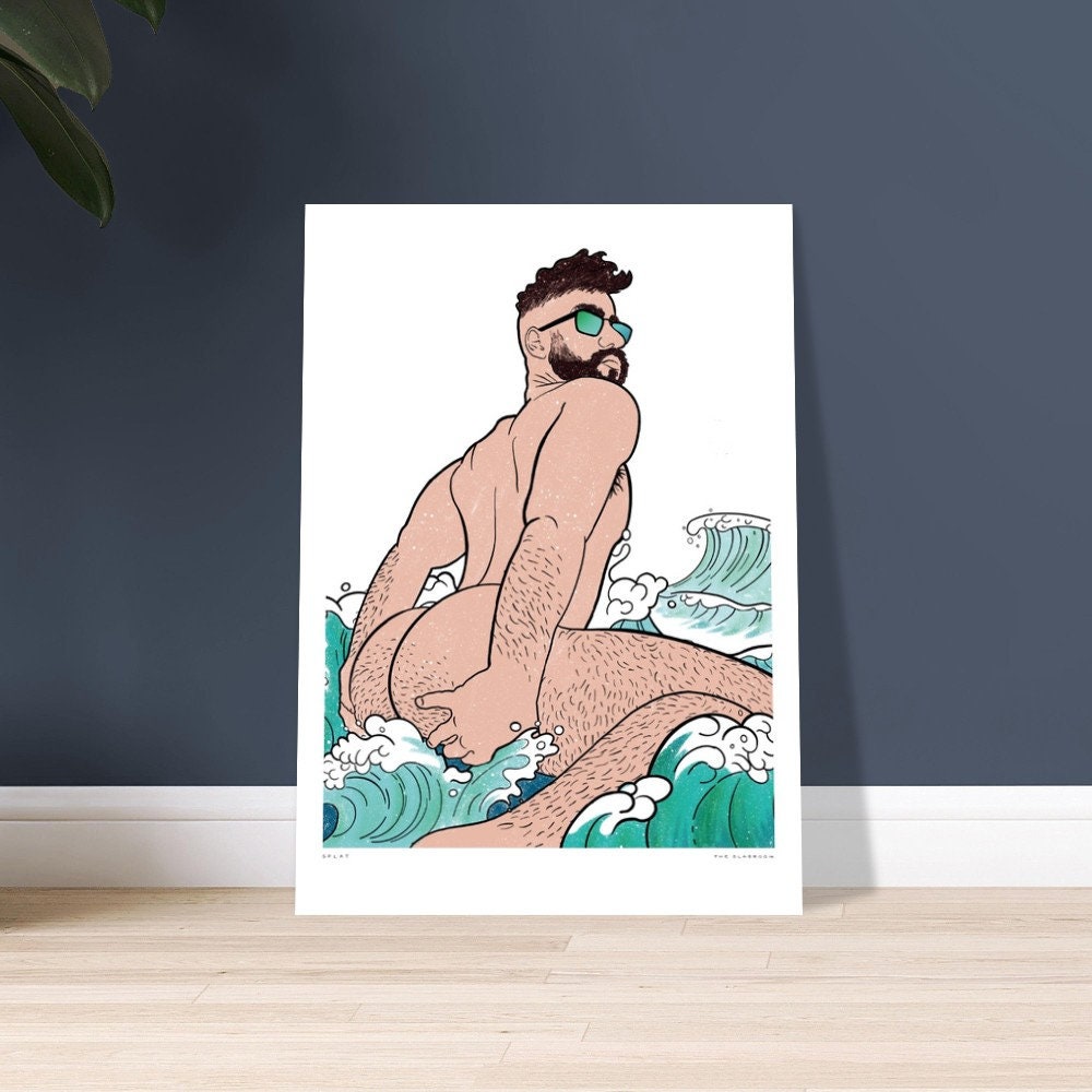 Splat | gay art print, Tom of Finland print, queer erotic art