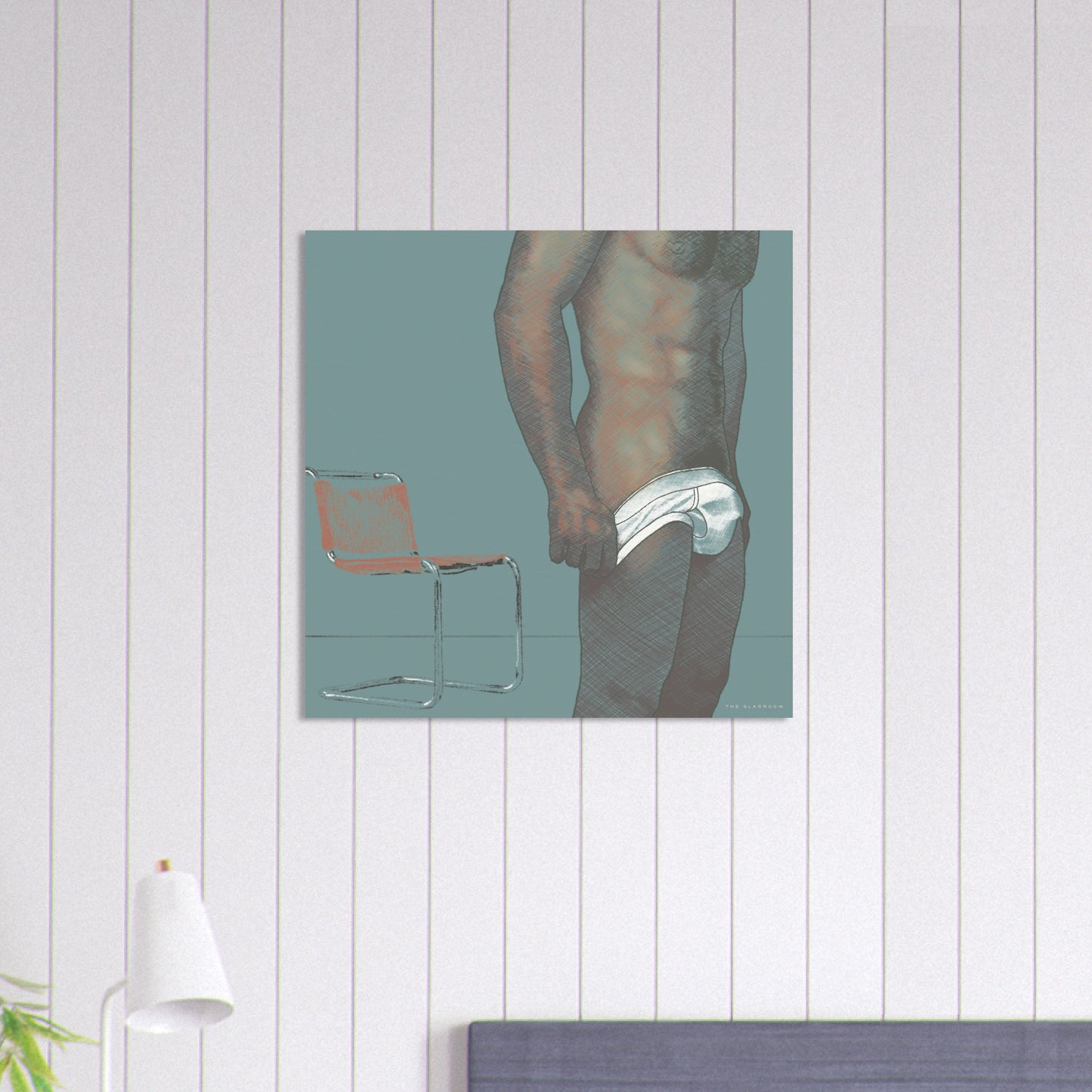 Stand | gay art print, square format, full frontal nudity, nude model, erotic nudity