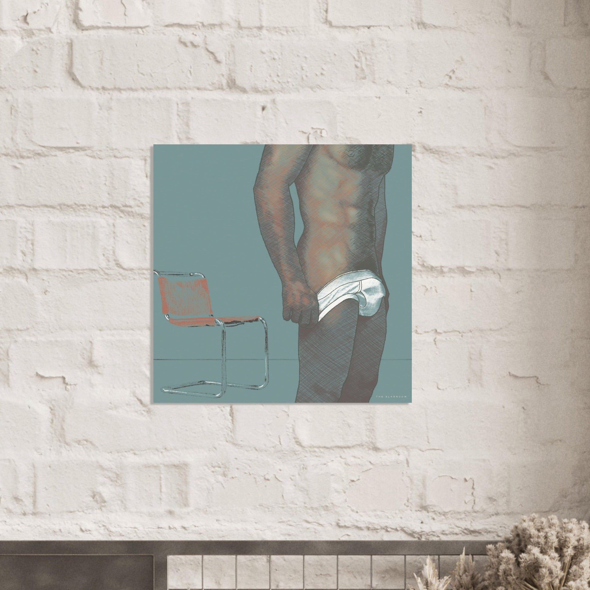 Stand | gay art print, square format, full frontal nudity, nude model, erotic nudity