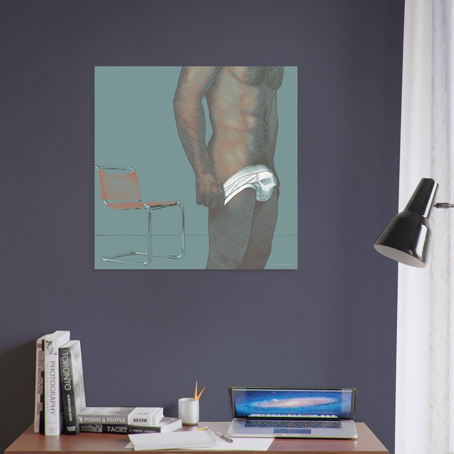 Stand | gay art print, square format, full frontal nudity, nude model, erotic nudity