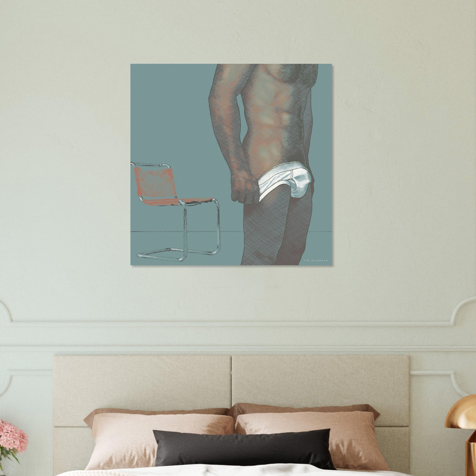 Stand | gay art print, square format, full frontal nudity, nude model, erotic nudity