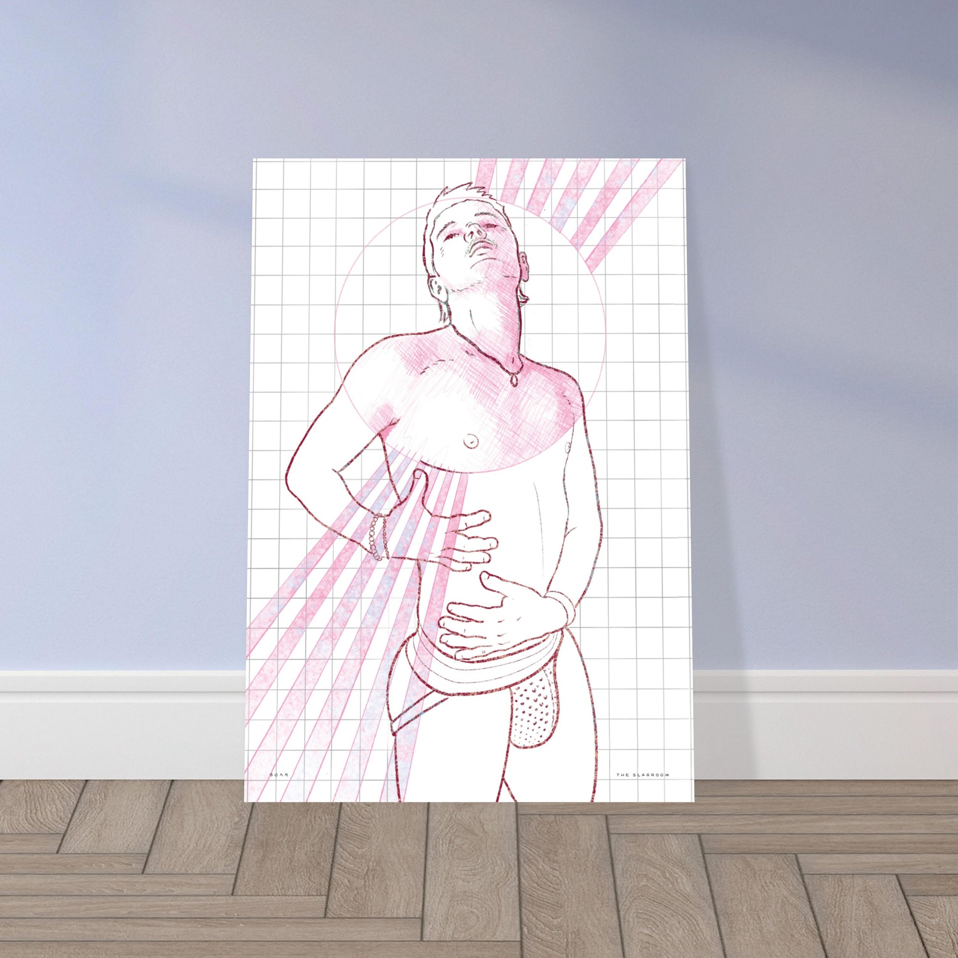 Soar - White | homoerotic art print