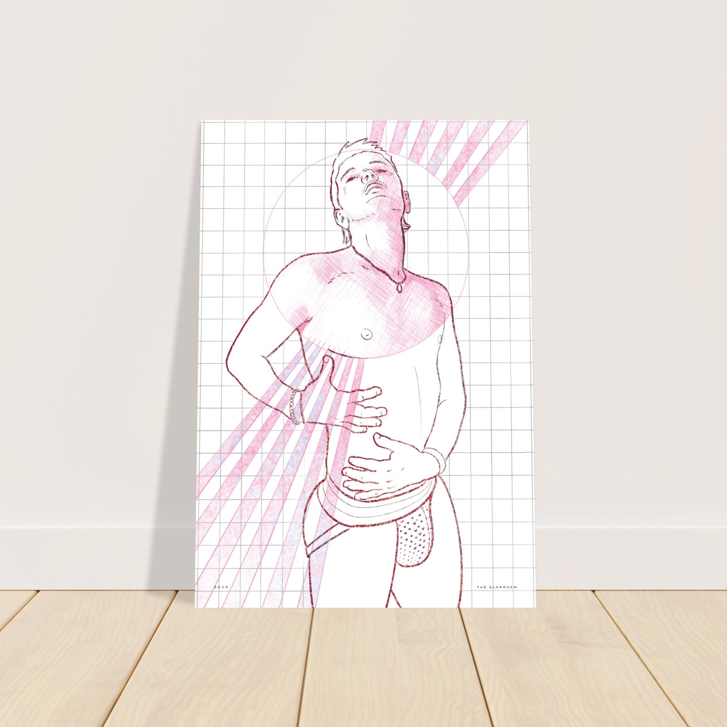 Soar - White | homoerotic art print