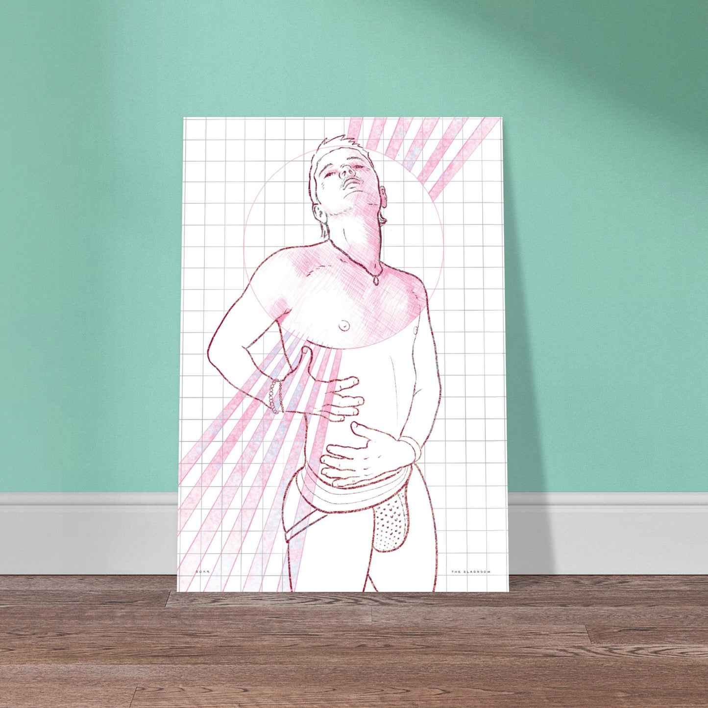 Soar - White | homoerotic art print