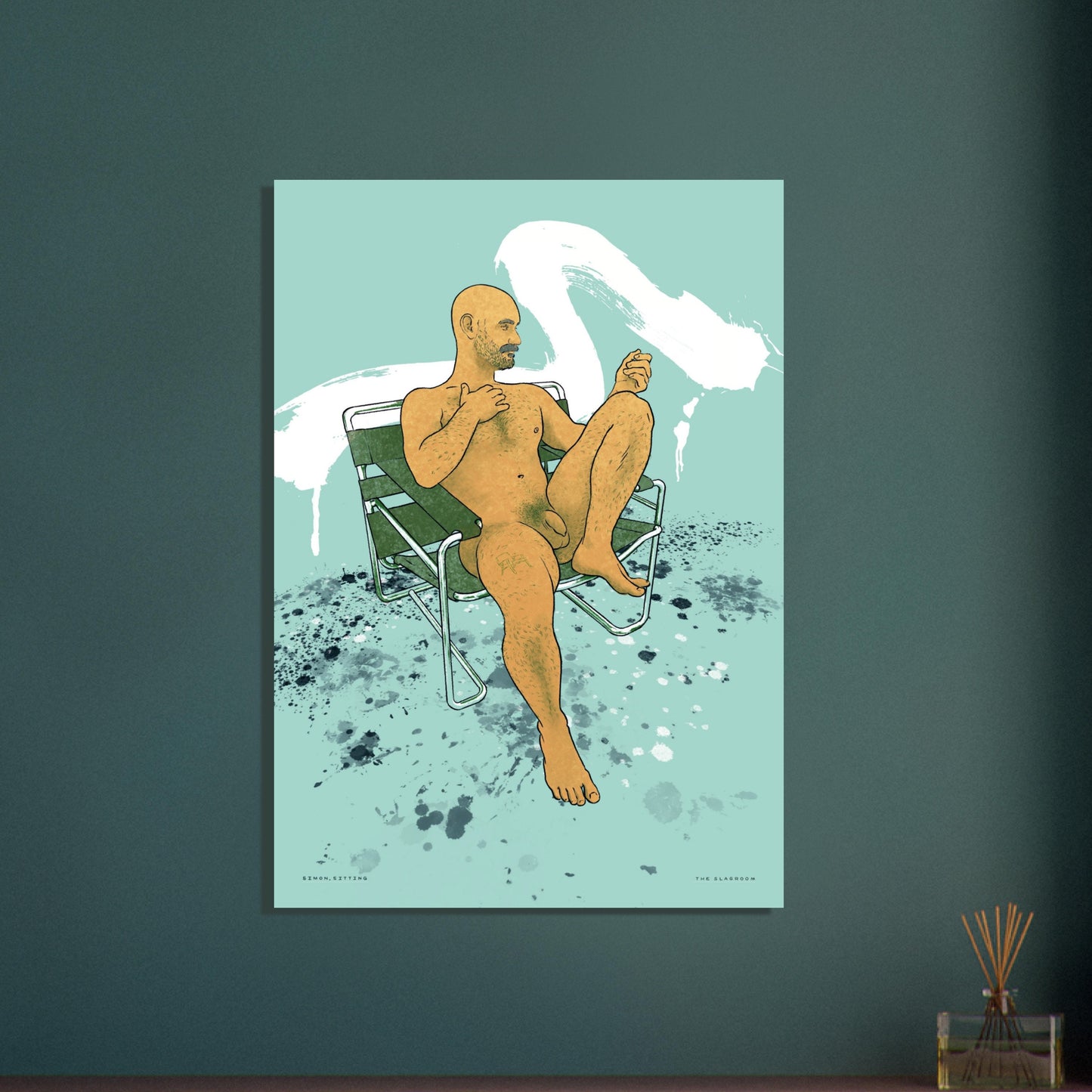 Simon, sitting | gay art print, Tom of Finland print