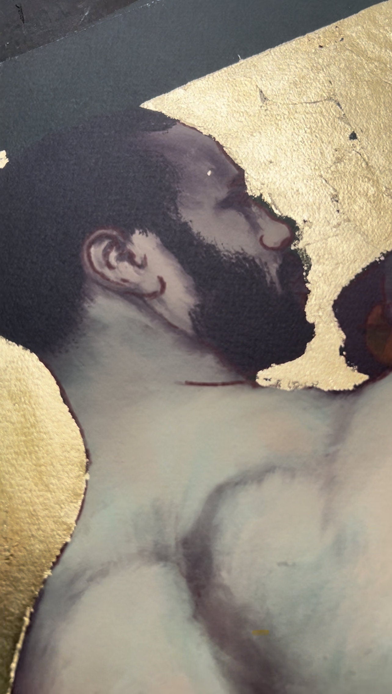 Crest [gold leaf] | gay art print, Tom of Finland, homoerotic art