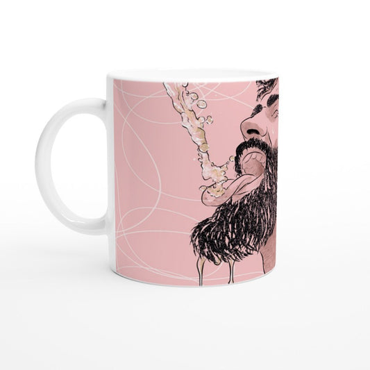 Smiley Face | white ceramic mug gay art Tom of Finland