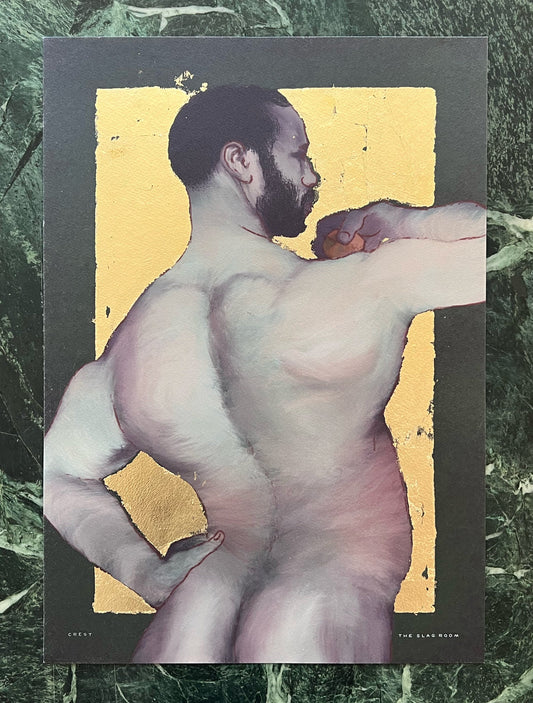 Crest [gold leaf] | gay art print, Tom of Finland, homoerotic art