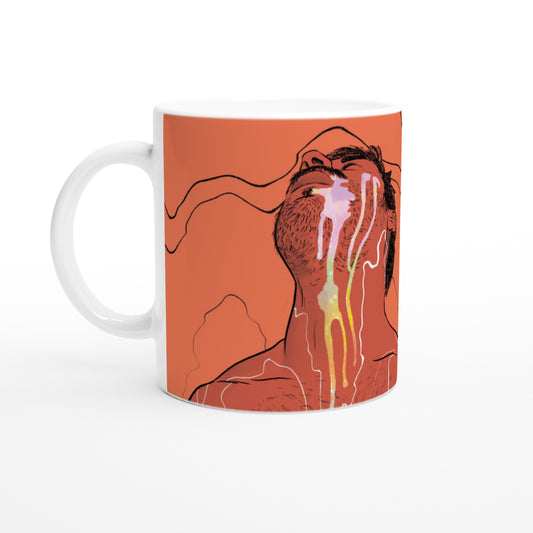 Leak | white ceramic mug gay art Tom of Finland