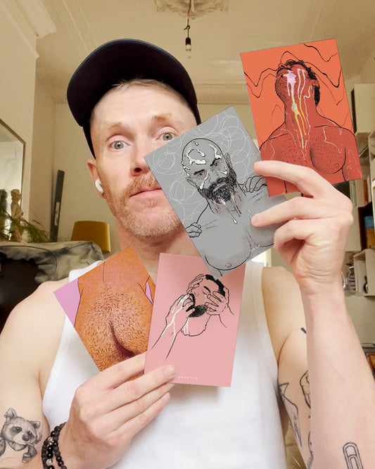 SALE: Buy 3 postcards, get 4! Gay art prints, Tom Of Finland print, homoerotic art