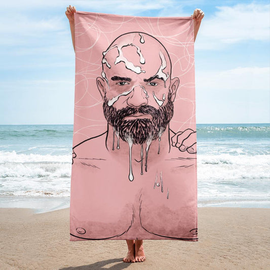 Drip | Gay art beach towel