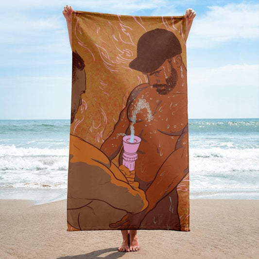 Fire | Gay art beach towel