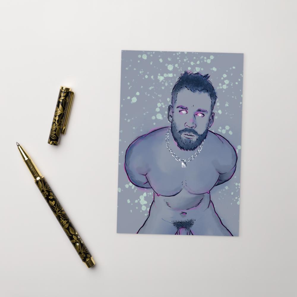 The Lock | Gay art postcard