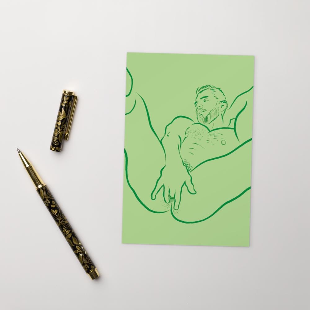 Take | Homoerotic art postcard