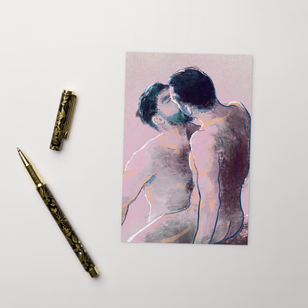 P0RN KISS 3 | Gay art postcard