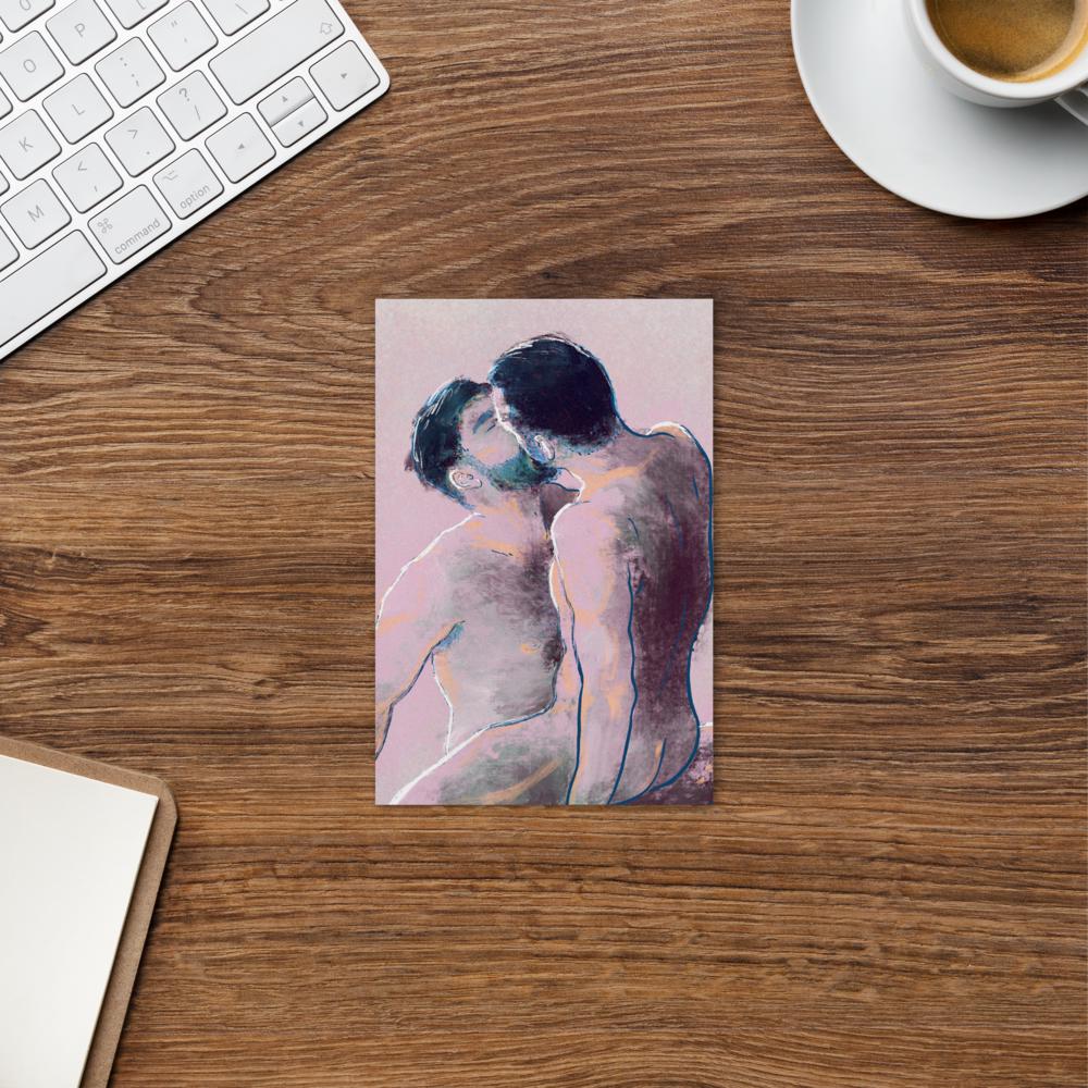 P0RN KISS 3 | Gay art postcard