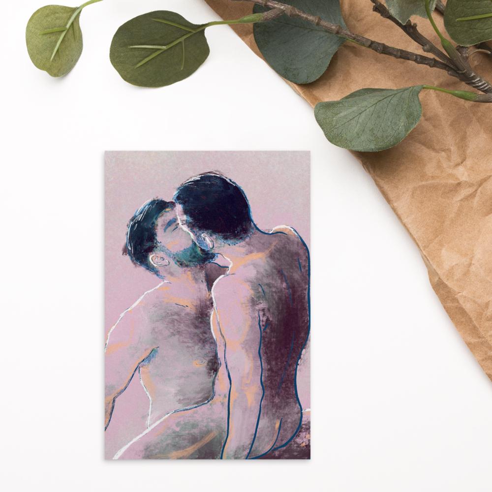 P0RN KISS 3 | Gay art postcard