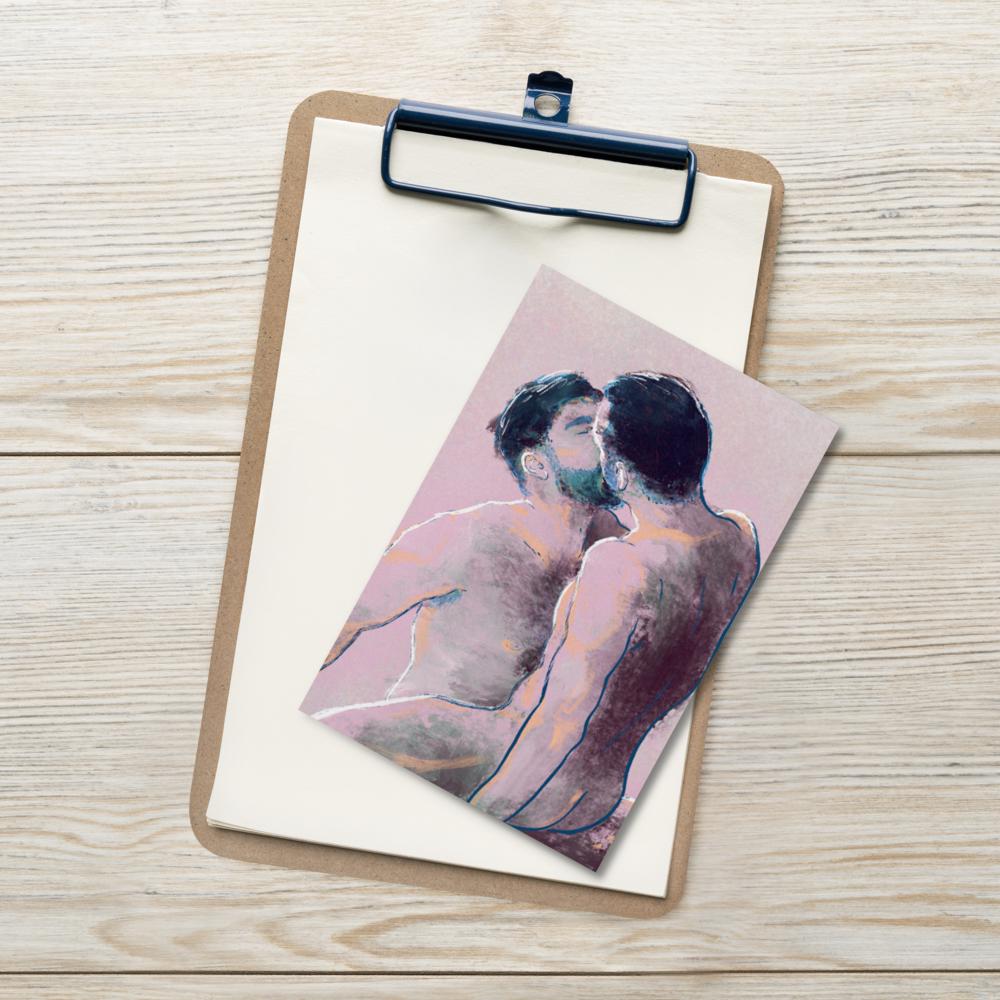 P0RN KISS 3 | Gay art postcard