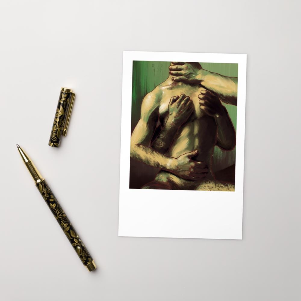 Hands | gay art postcard