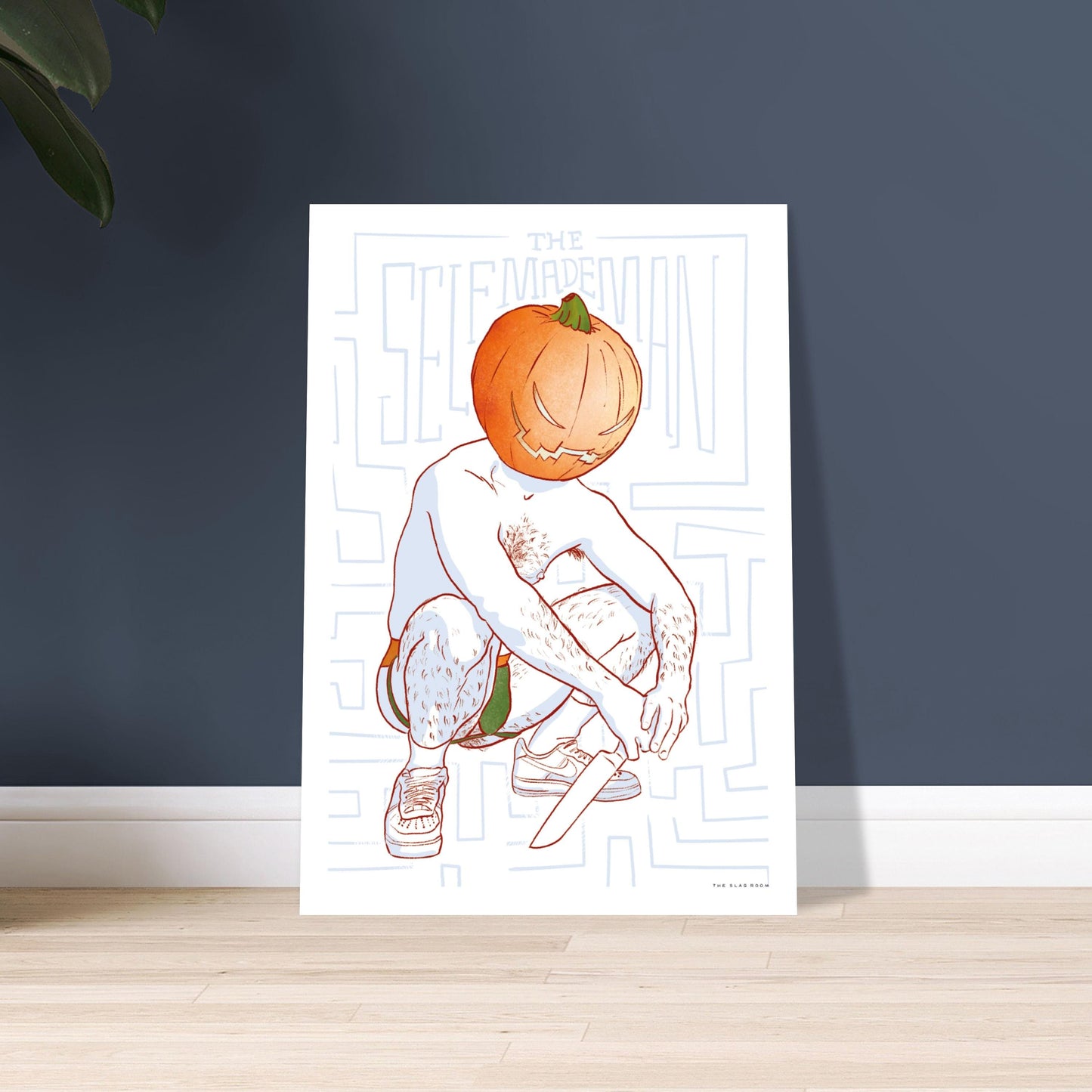 The Selfmade Man | gay halloween art queer wall art male nude