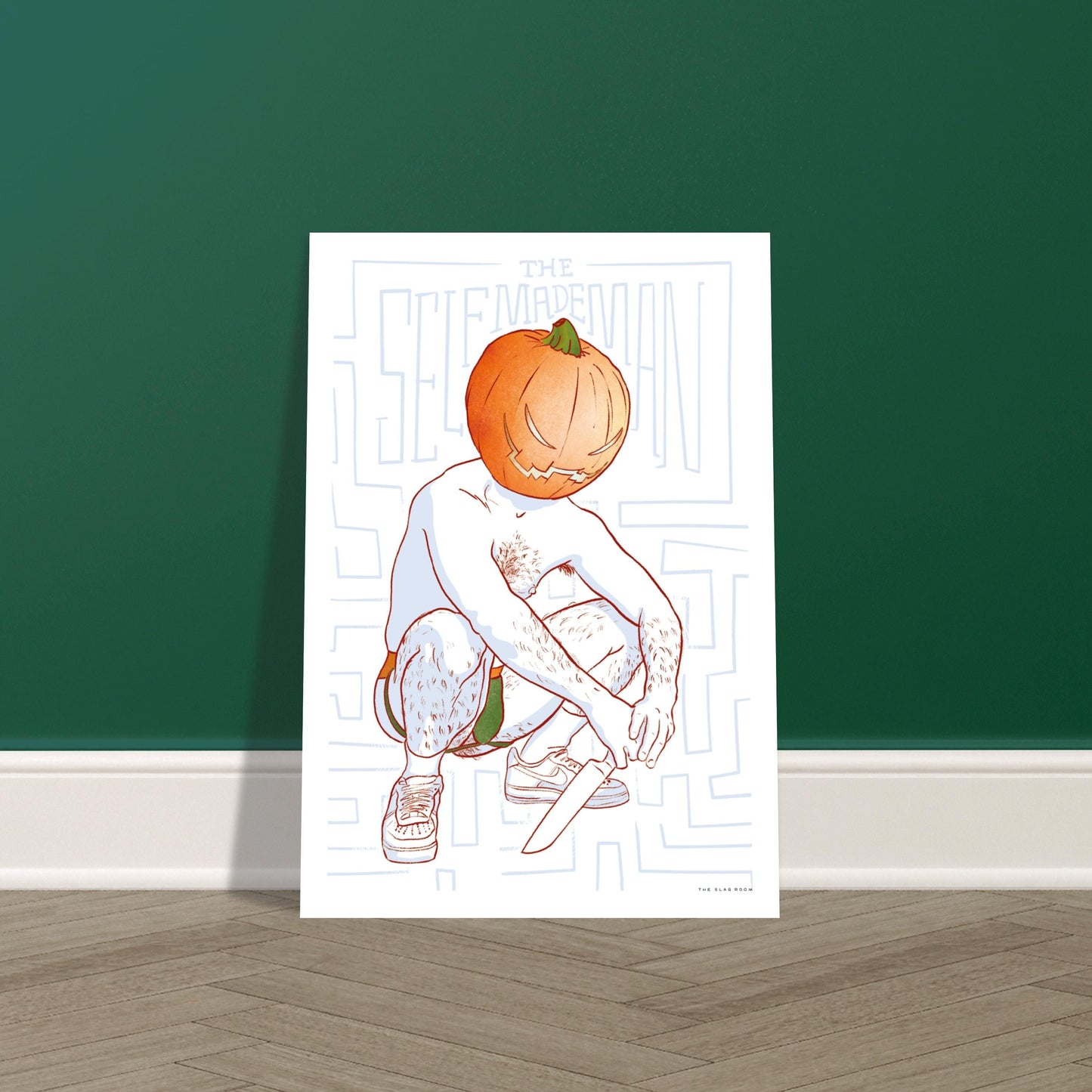 The Selfmade Man | gay halloween art queer wall art male nude