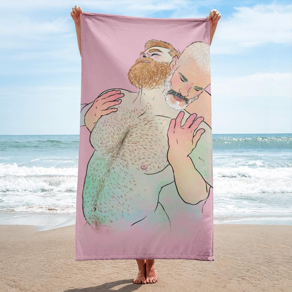 Club Scene 4 | Gay art beach towel