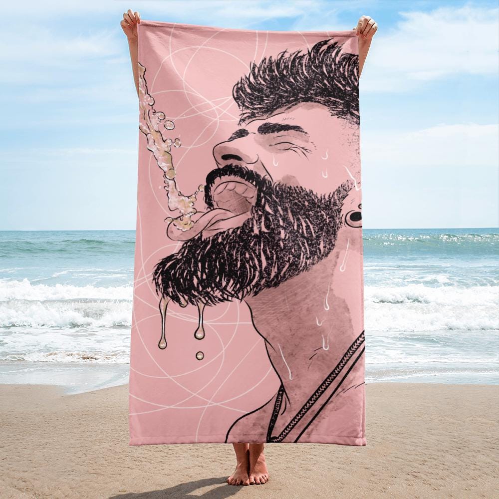 Smiley Face | Gay art beach towel