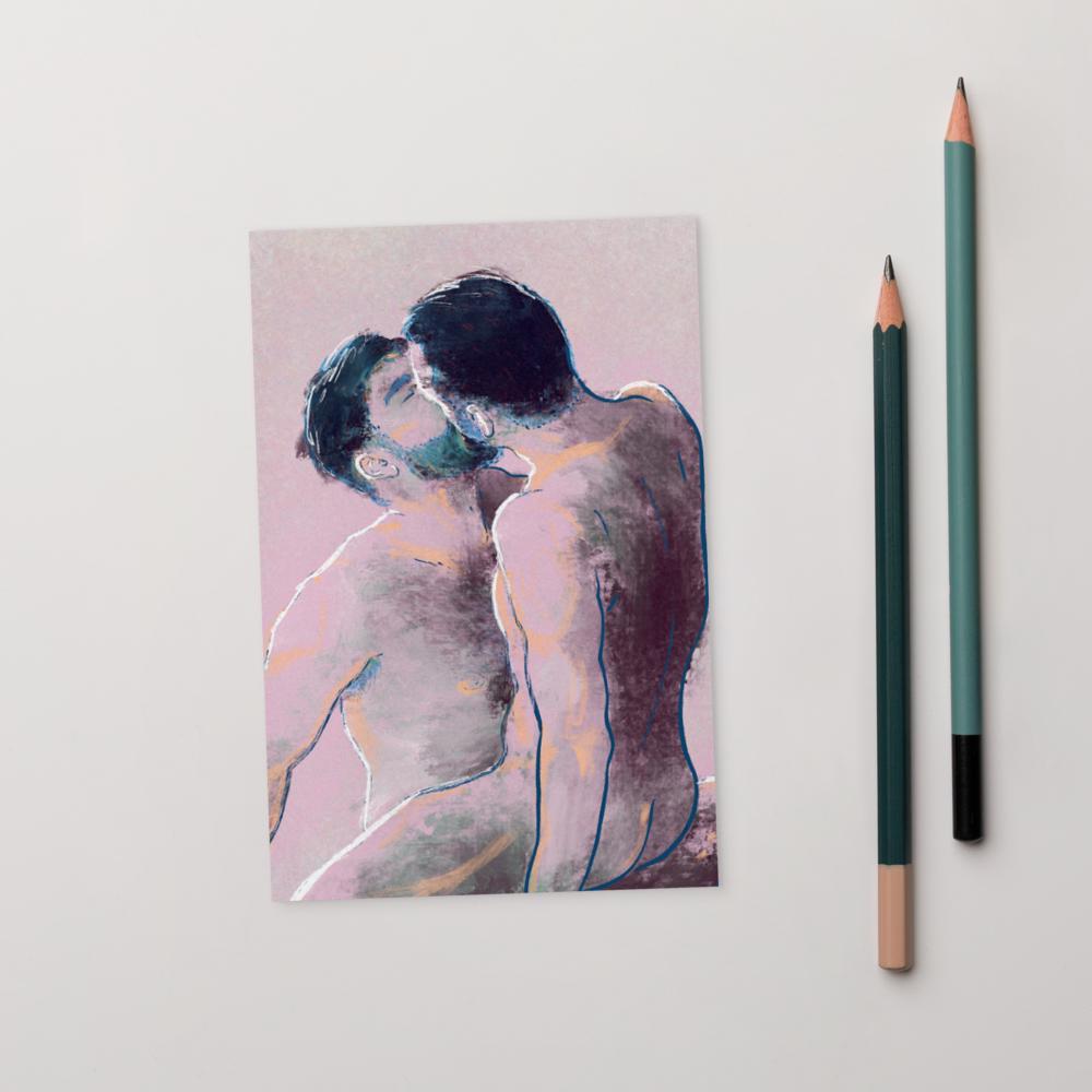 P0RN KISS 3 | Gay art postcard