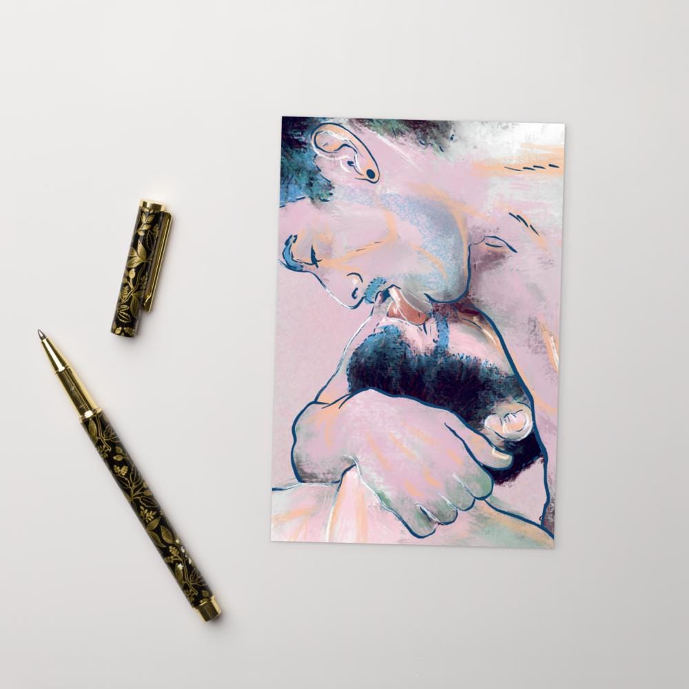 P0RN KISS 2 | Gay art postcard