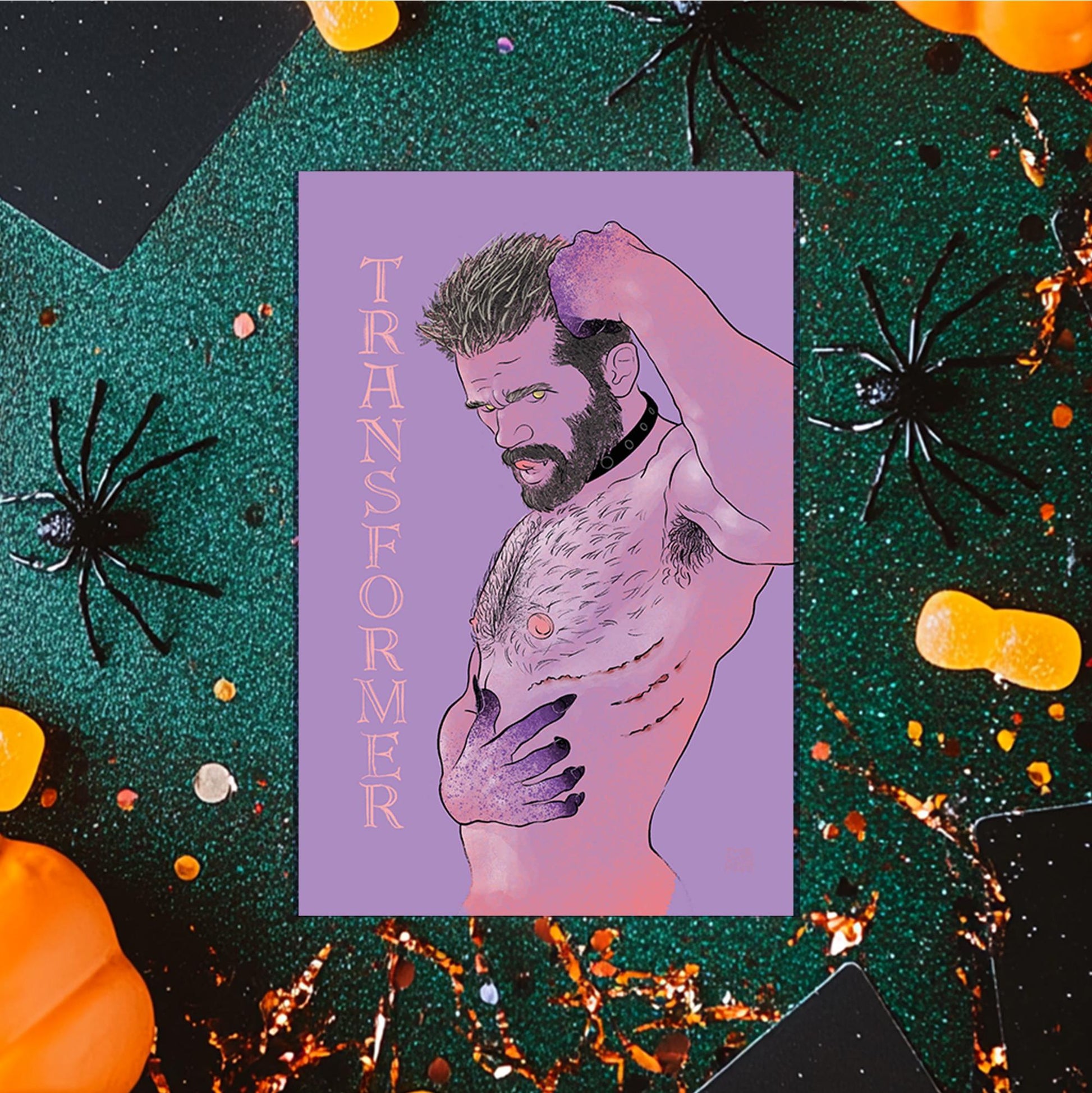 Transformer | queer halloween giftcard trans art