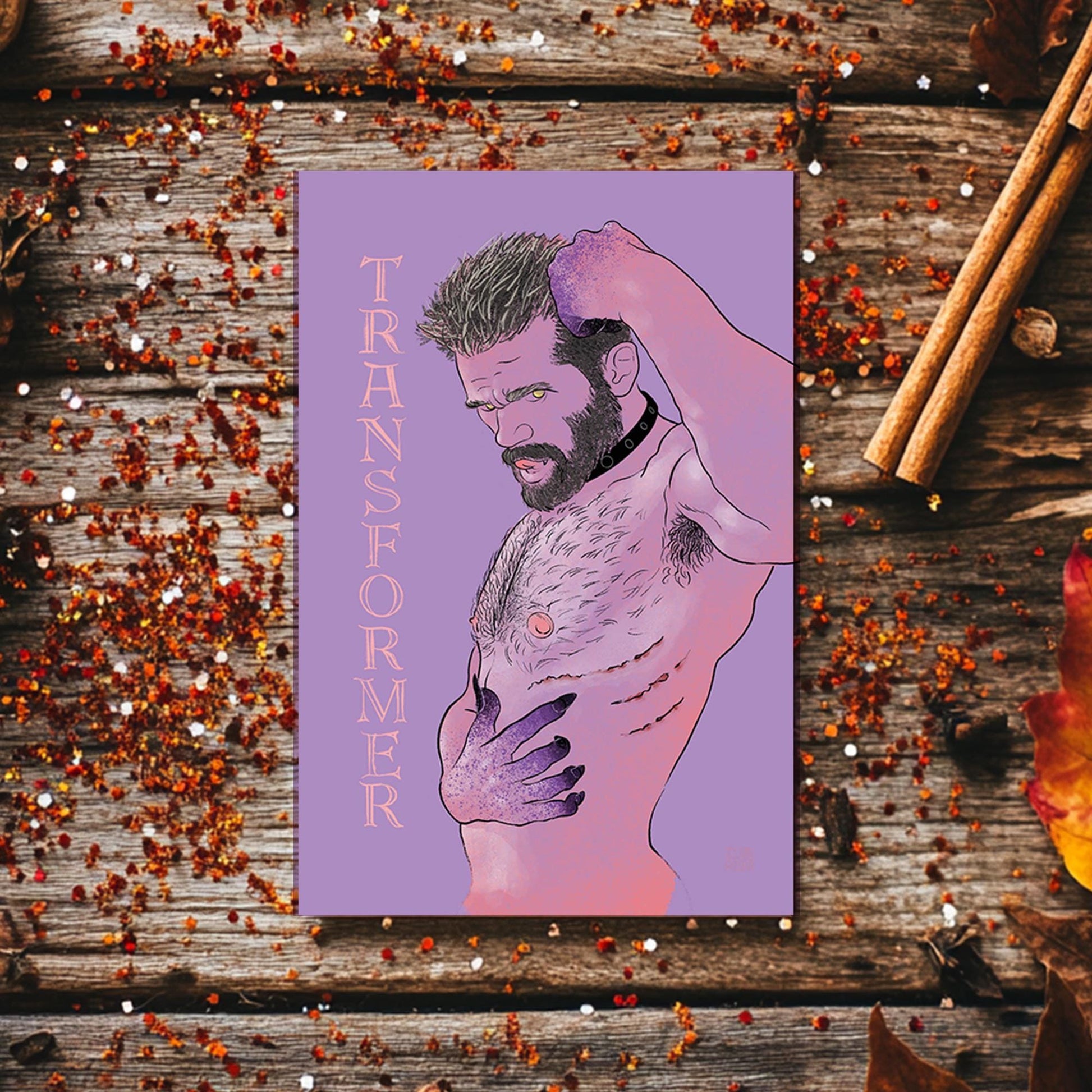 Transformer | queer halloween giftcard trans art