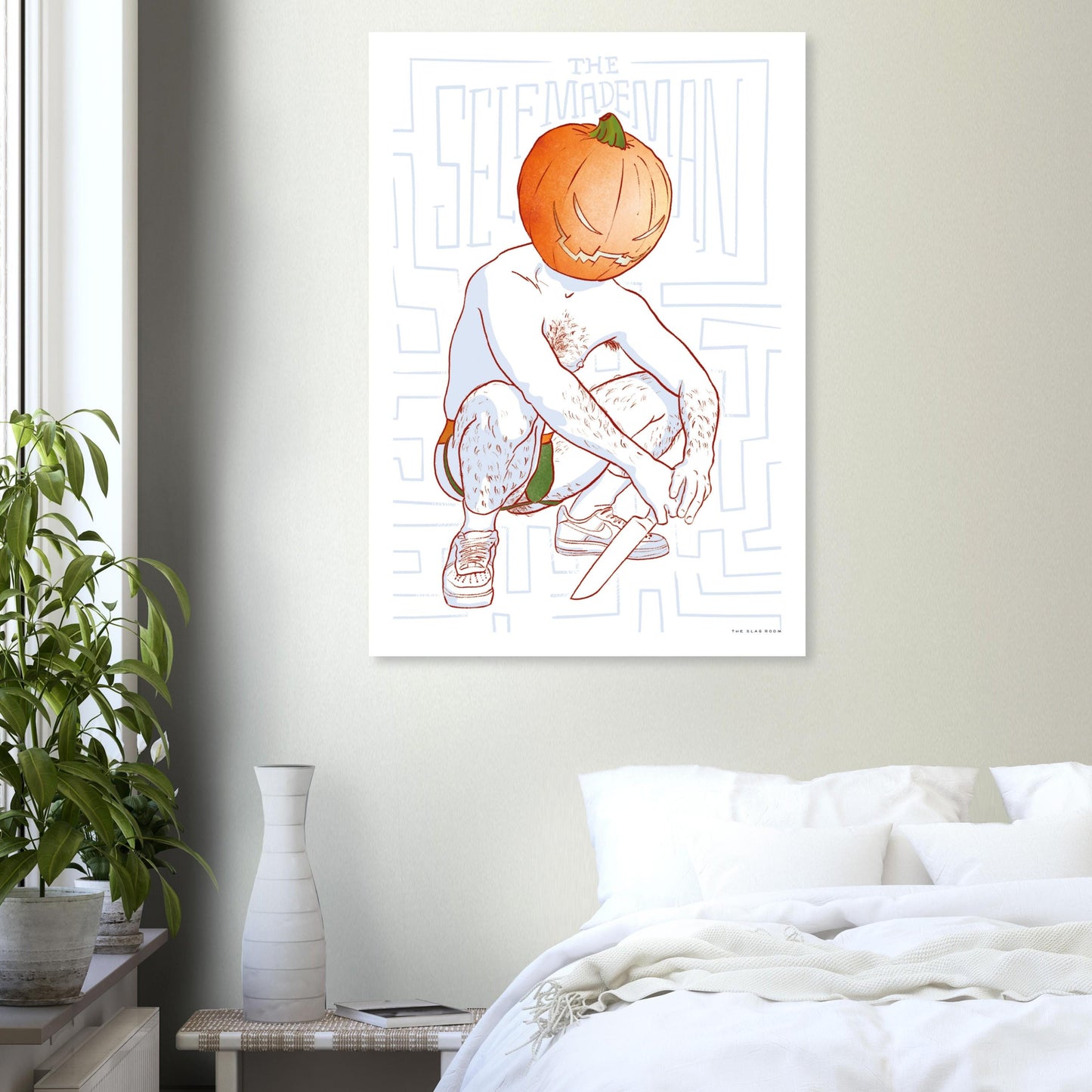 The Selfmade Man | gay halloween art queer wall art male nude