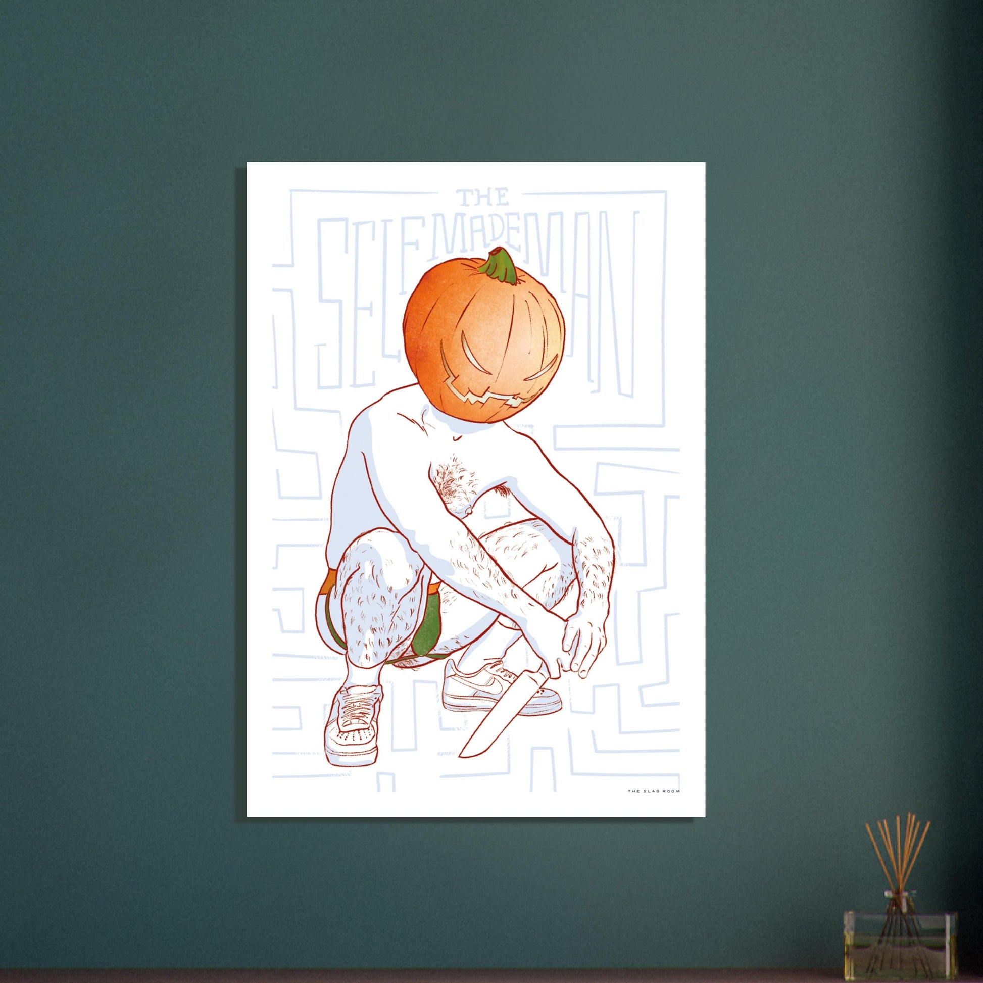 The Selfmade Man | gay halloween art queer wall art male nude