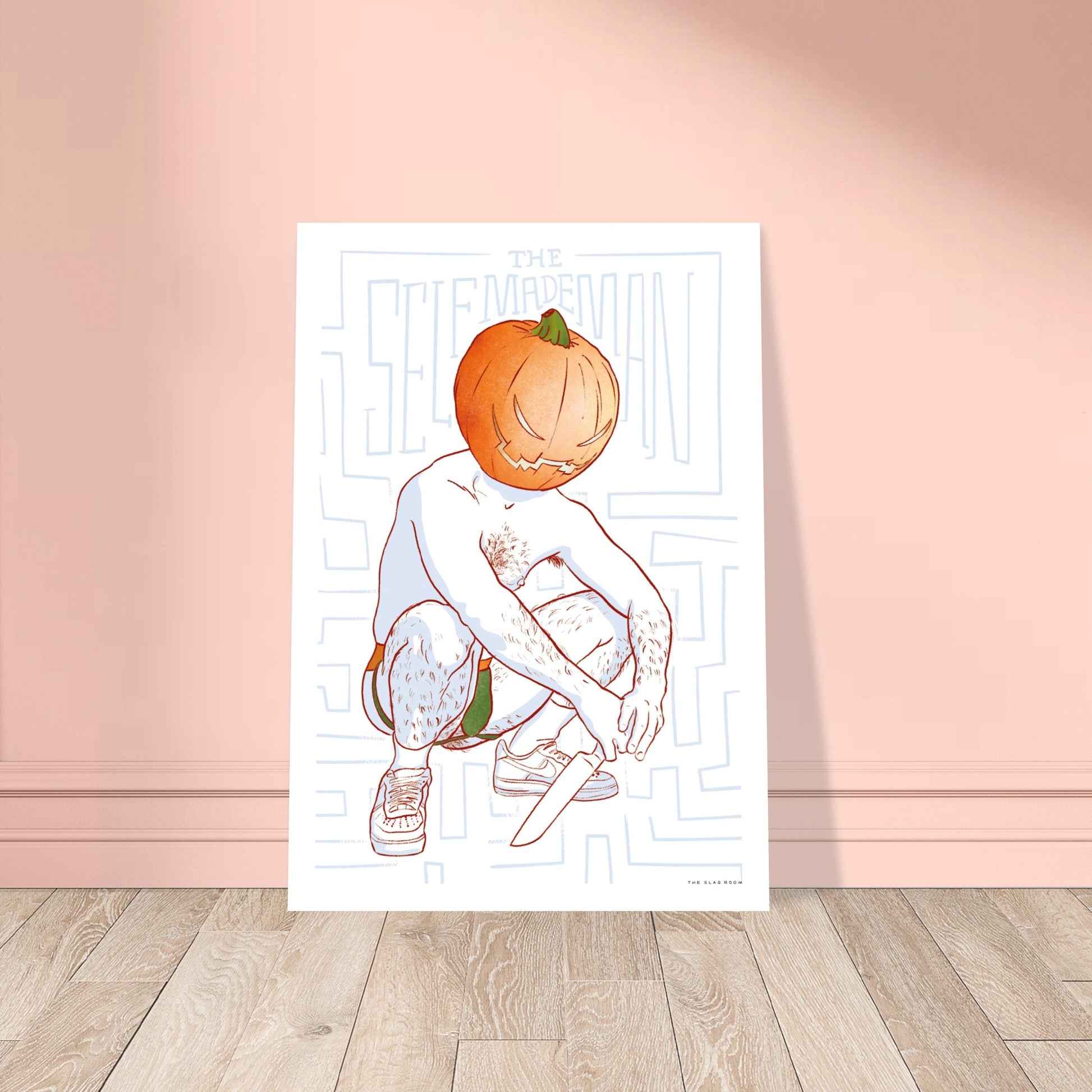 The Selfmade Man | gay halloween art queer wall art male nude