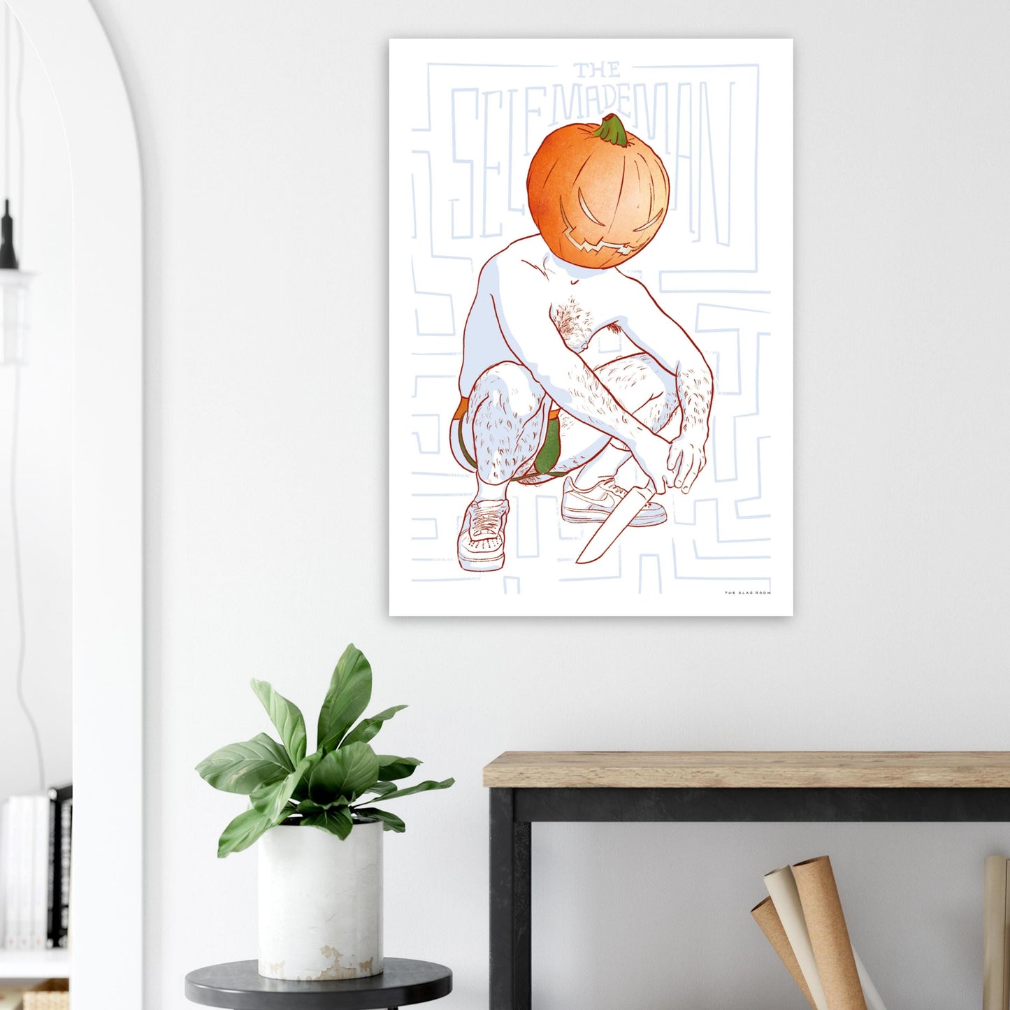 The Selfmade Man | gay halloween art queer wall art male nude