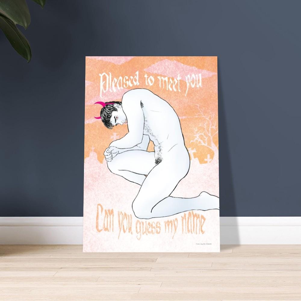 Pleased To Meet You | gay halloween art queer wall art male nude