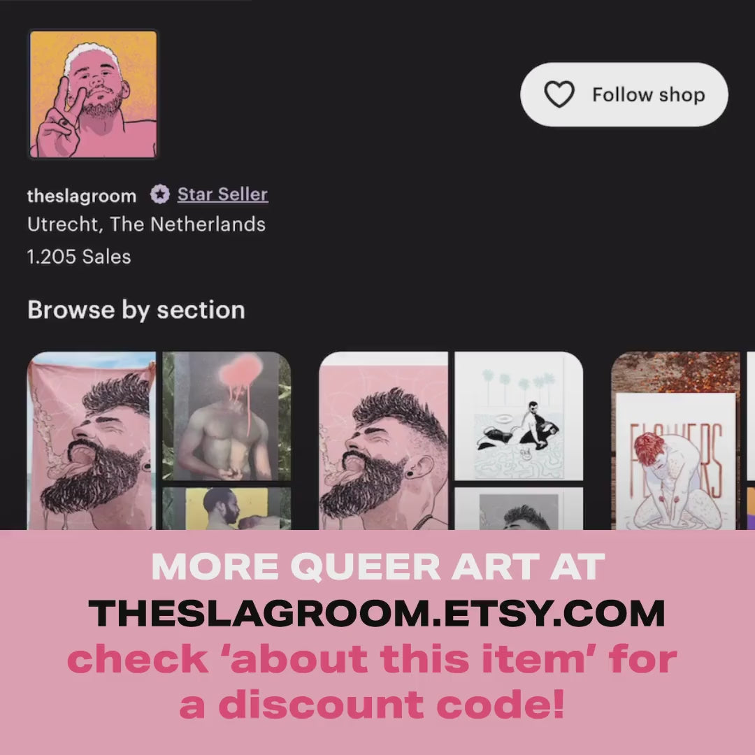 End Of The Day | gay postcard queer card homoerotic art